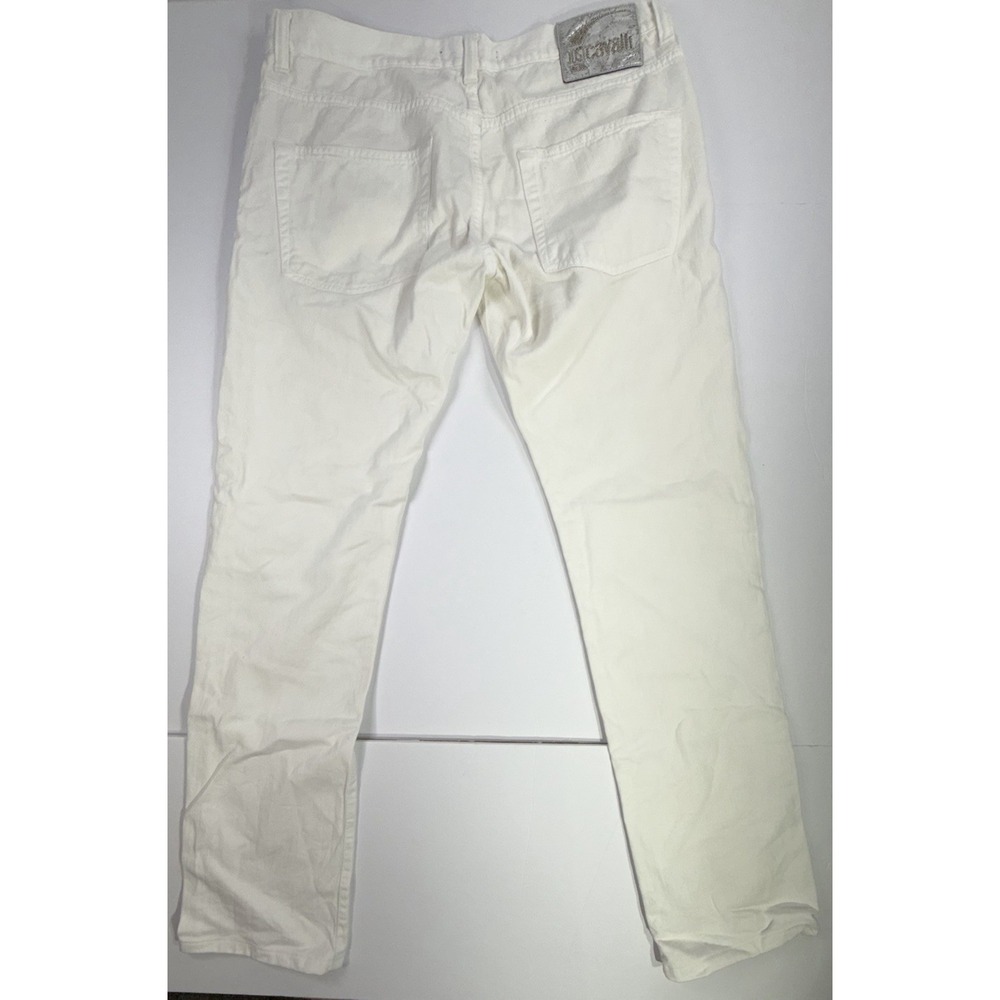 Just Cavalli‎ White Denim Jeans Size 33 Slim Fit Designer Ital